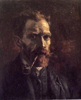 Vincent Van Gogh : Self-Portrait with Pipe